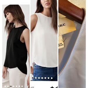 Banana Republic Factory Black, White, and Blue Shell Tanks